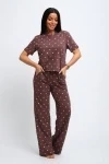 Пижама с брюками 309 (коричневый)