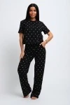 Пижама с брюками 308 (черный)
