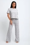 Пижама с брюками 307 (светло серый)