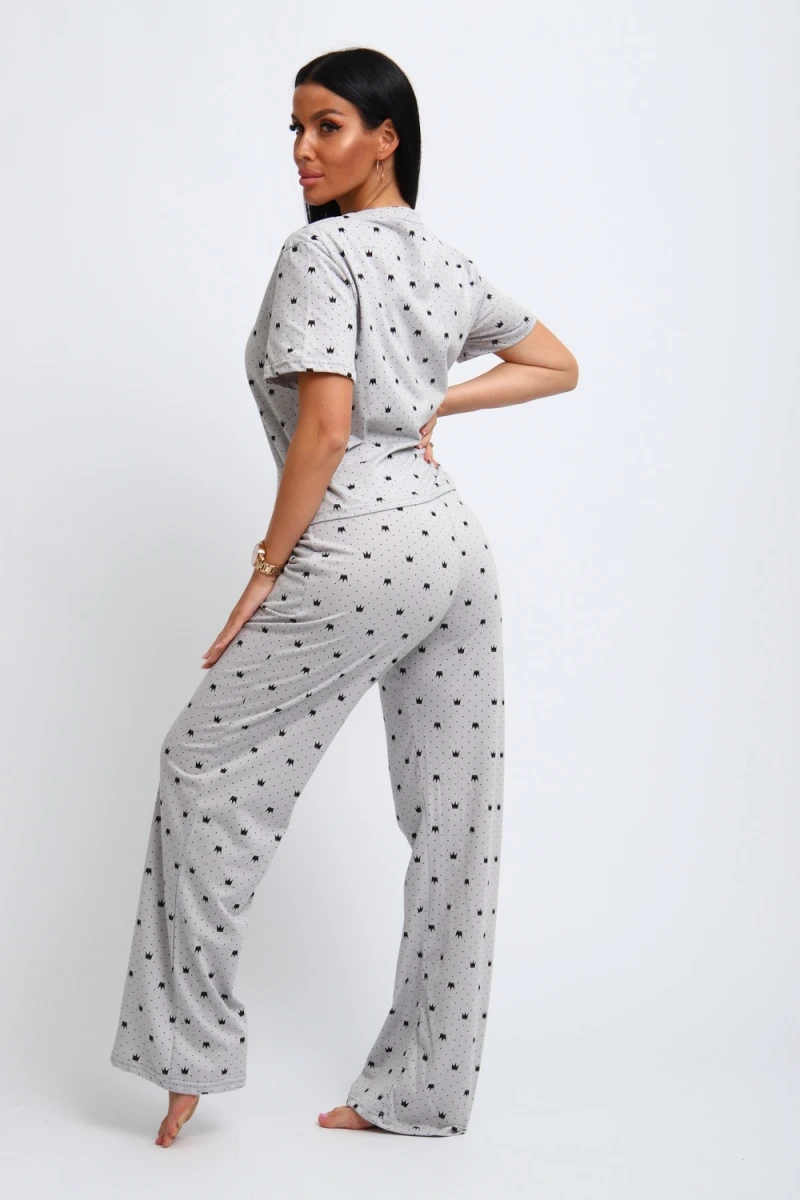 Пижама с брюками 307 (светло серый)