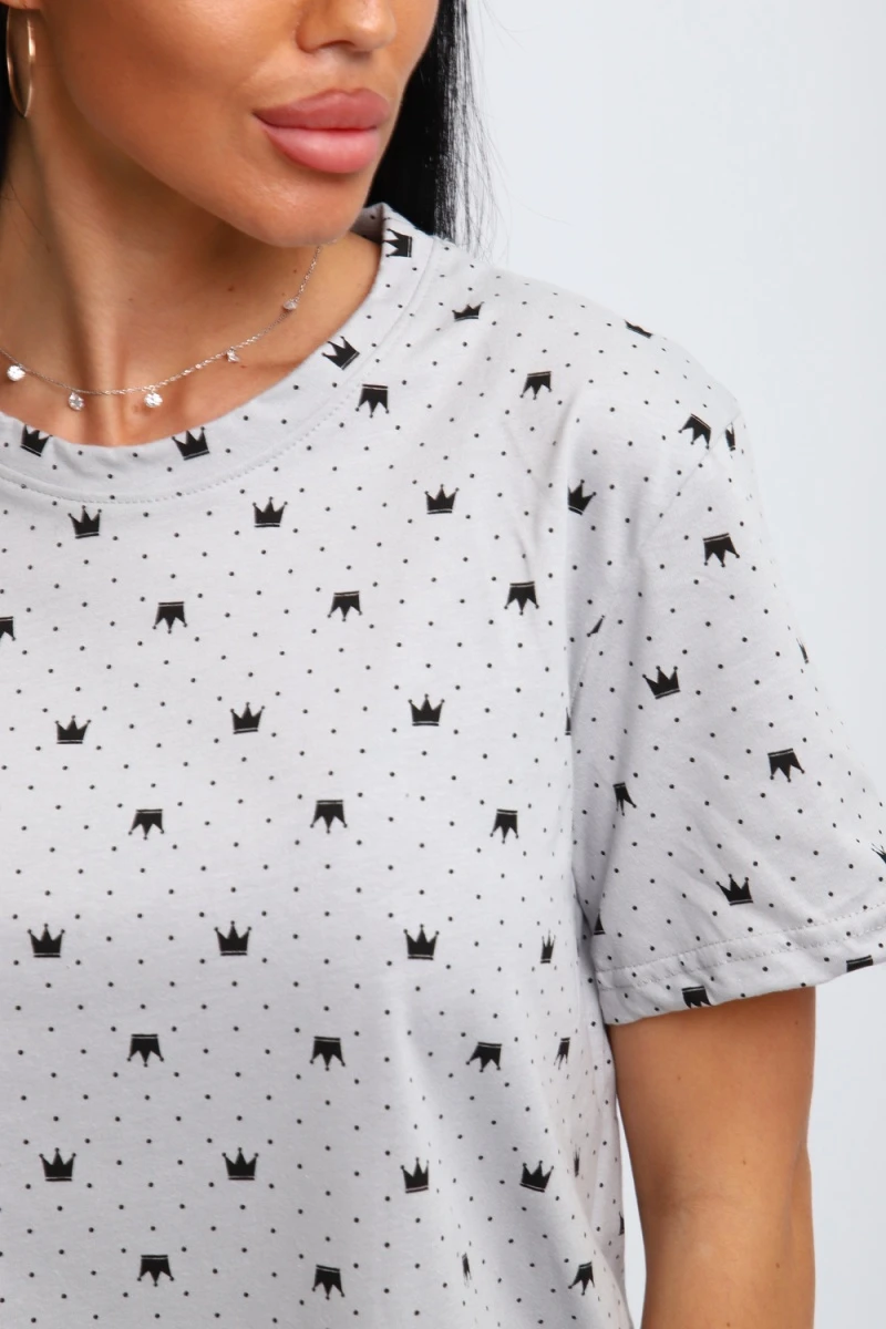 Пижама с брюками 307 (светло серый)