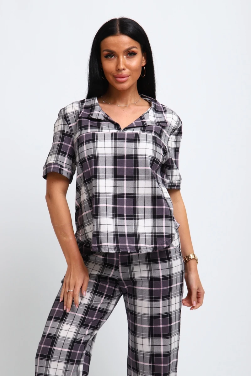 Пижама с брюками 306 (серый)