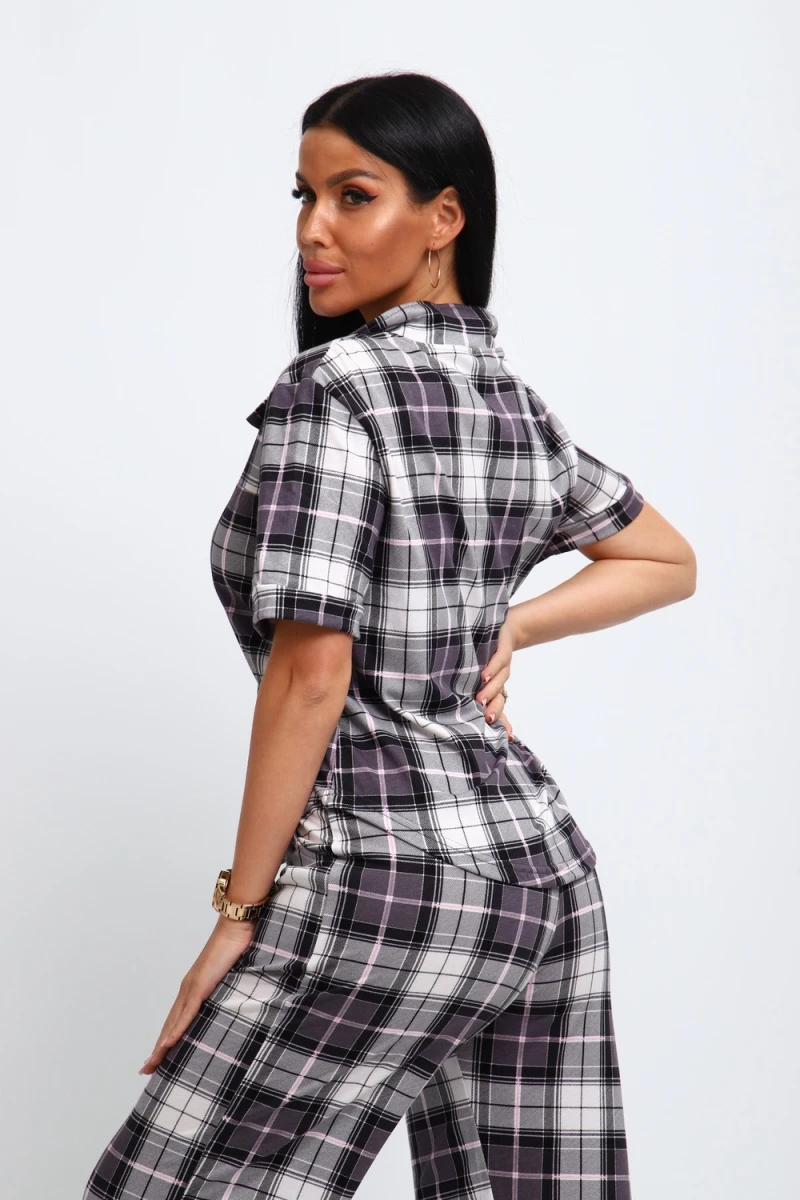 Пижама с брюками 306 (серый)