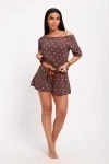 Пижама с шортами 298 (коричневый)