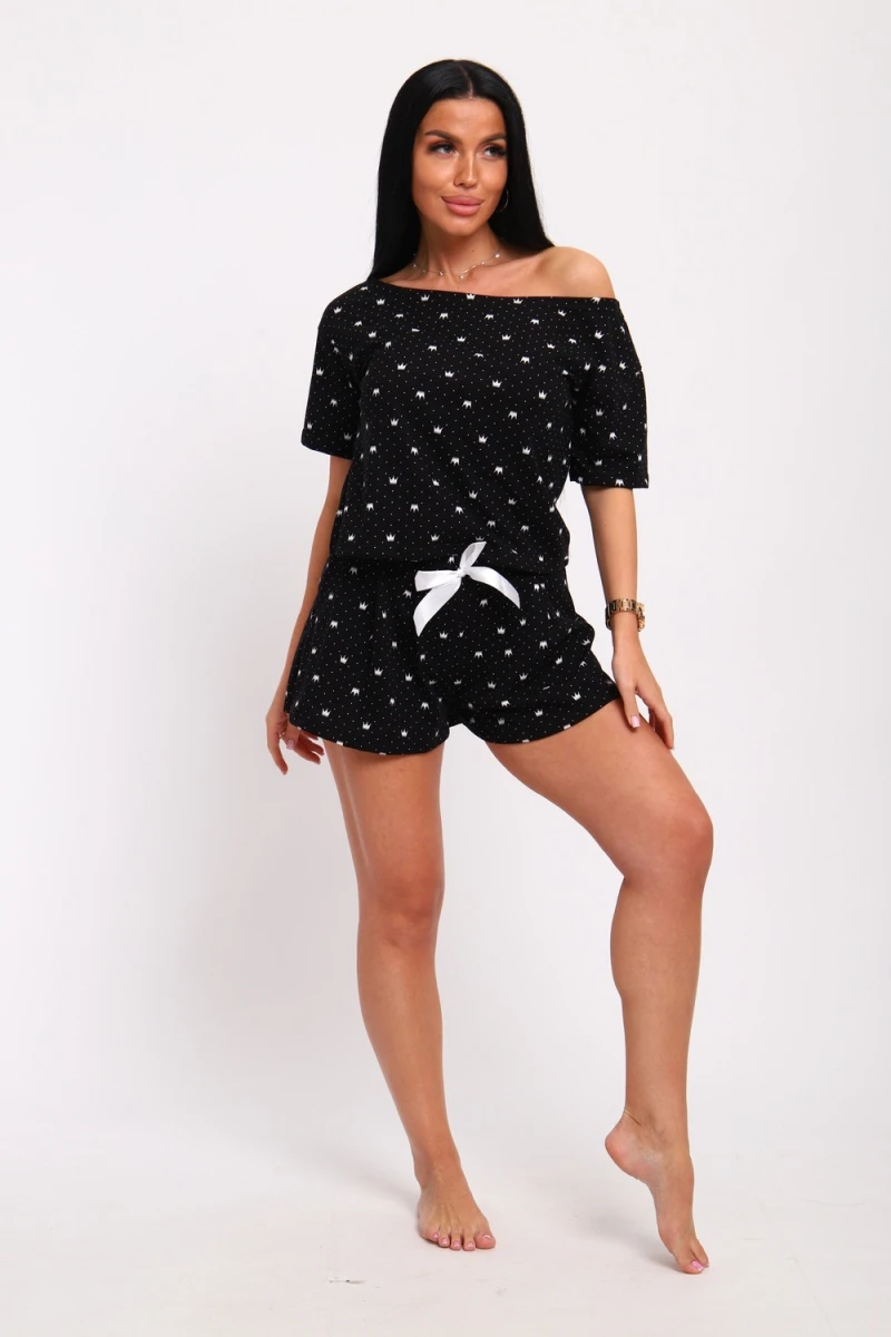 Пижама с шортами 297 (черный)