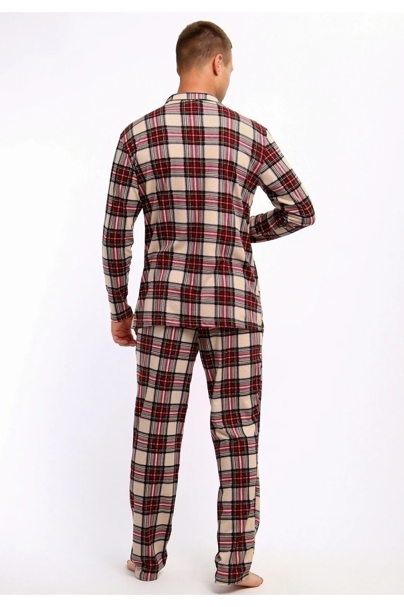Пижама с брюками 802 Оливер (бордовый)