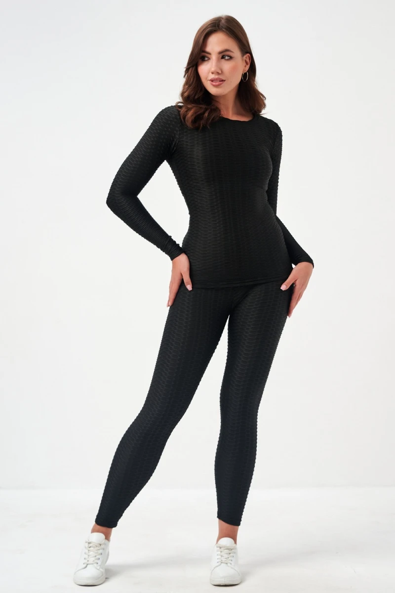 Костюм с лосинами 52720 (черный)