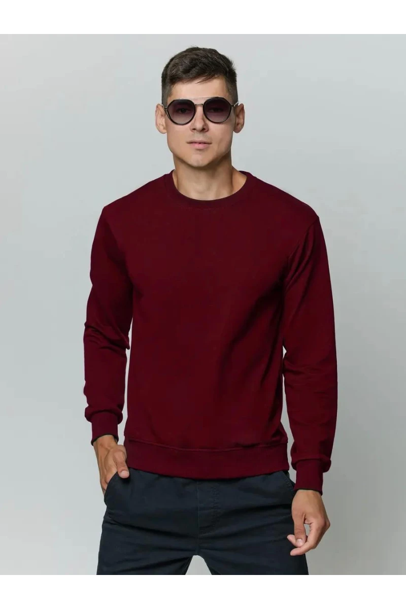 Лонгслив футер двухнитка, Арт. 810 (бордо)