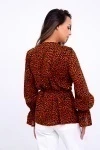 Блузка 319BRN (леопард коричневый)