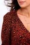 Блузка 319BRN (леопард коричневый)