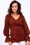 Блузка 319BRN (леопард коричневый)