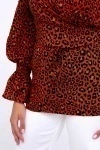 Блузка 319BRN (леопард коричневый)