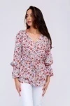 Блузка 319BEG (беж/цветы)