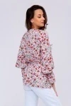 Блузка 319BEG (беж/цветы)