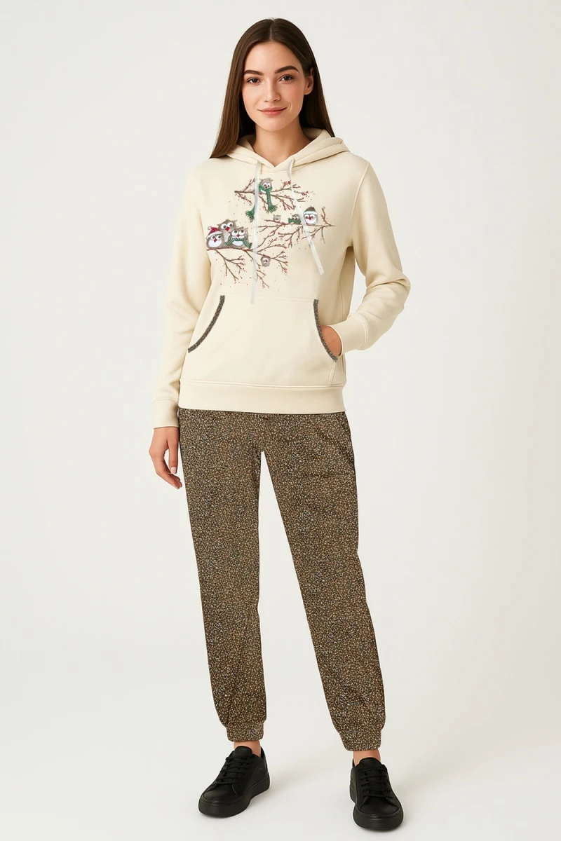 Костюм с брюками 226 (бежевый)