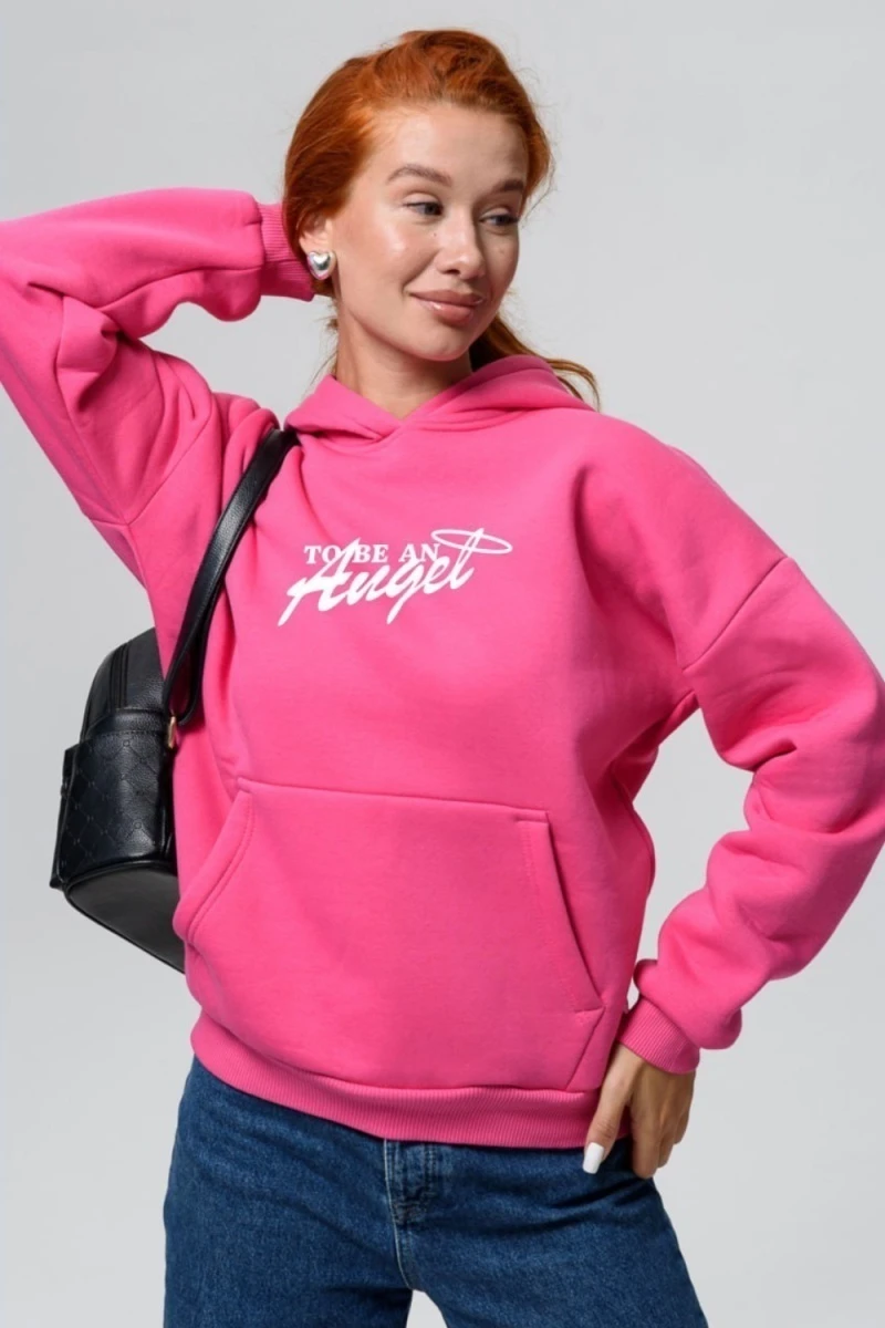 Толстовка 8578 (розовый +ангел)