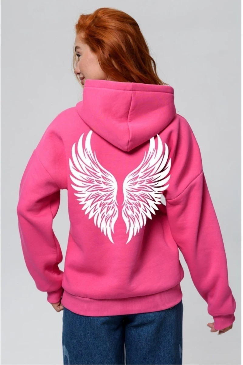 Толстовка 8578 (розовый +ангел)