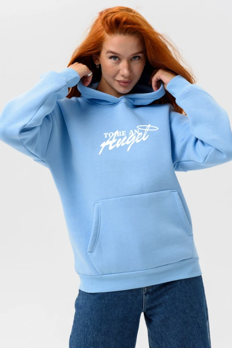 Толстовка 8578 (голубой+ангел)