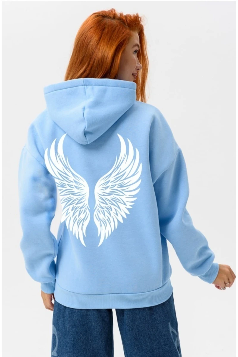 Толстовка 8578 (голубой+ангел)