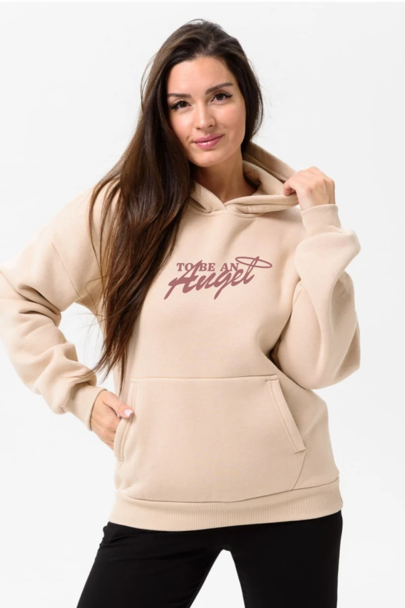 Толстовка 8578 (бежевый+ангел)