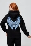 Толстовка 8578 (черный+ангел)