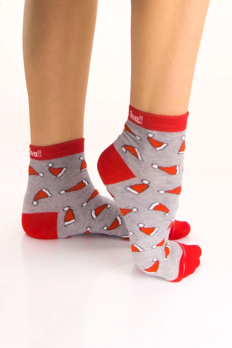 Носки стандарт Рождество (набор 3 пары) (белый, красный, серый)