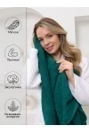 Полотенце Софатекс 70 * 140 для ванной и бани bs (темно-зеленый)