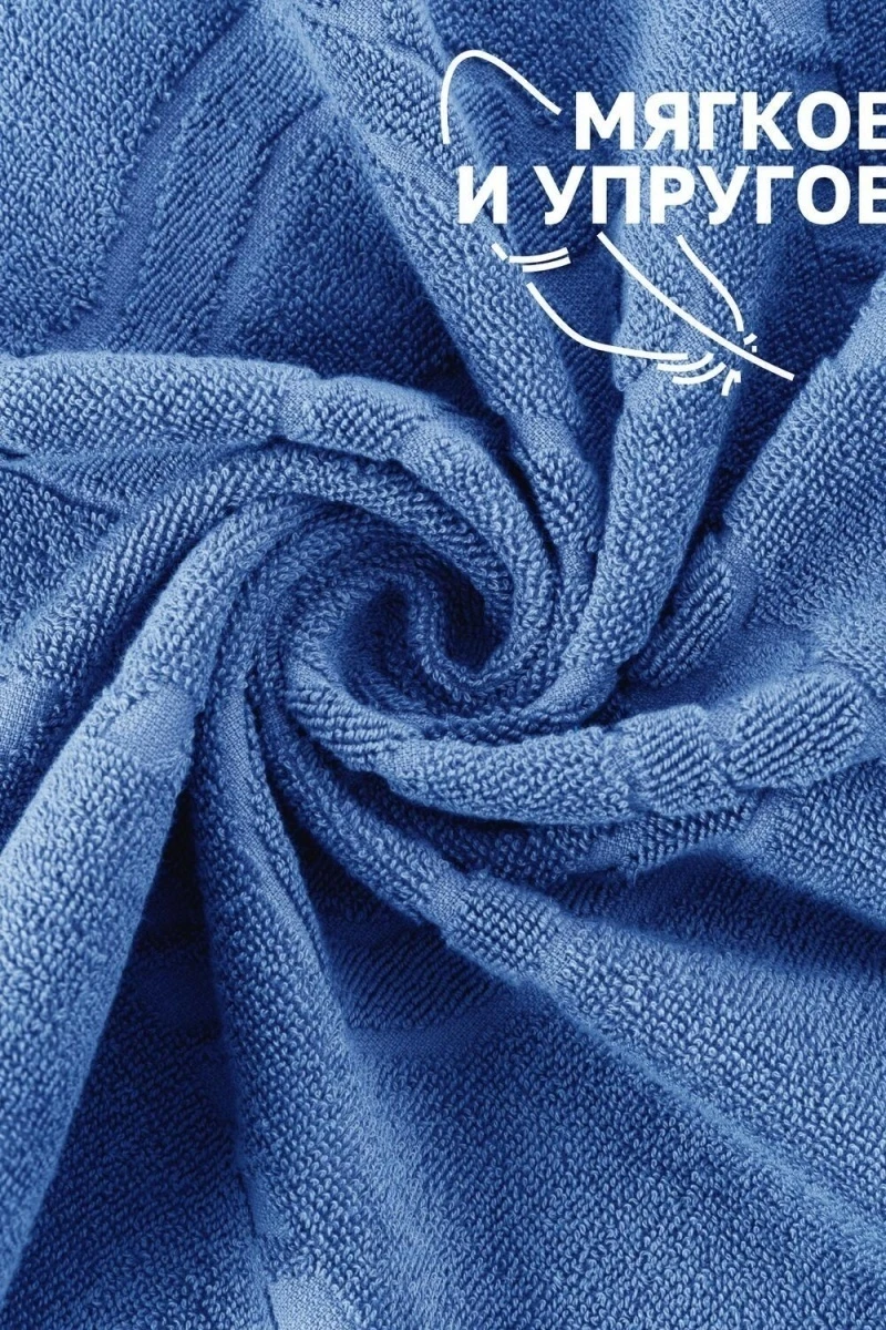 Полотенце Софатекс 50 * 70 коврик ножки 2шт (голубой)