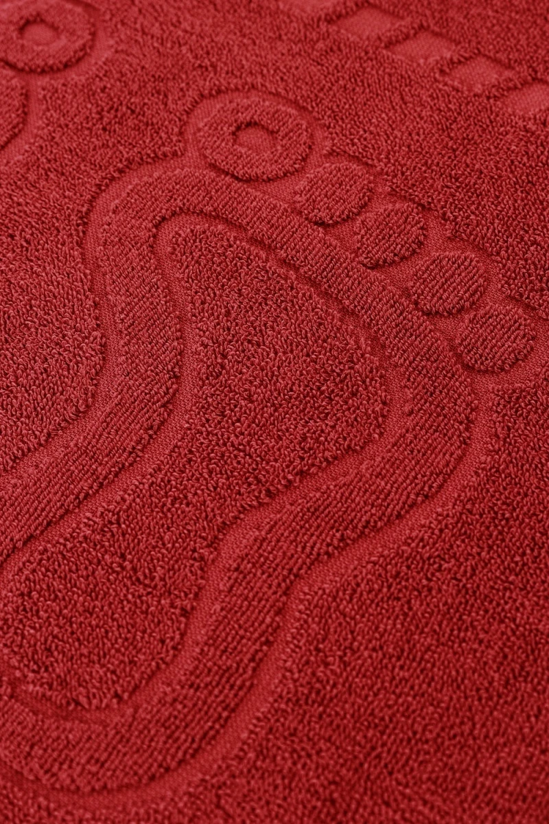 Полотенце Софатекс 50 * 70 коврик ножки 2шт (красный)