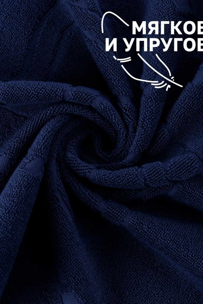 Полотенце Софатекс 50 * 70 коврик ножки 2шт (синий)