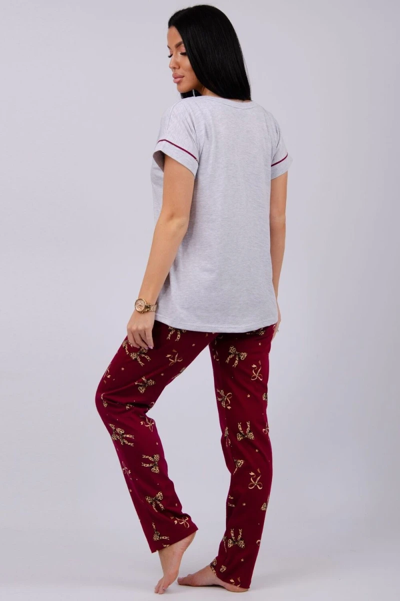 Пижама с брюками Мореллино 2 (светло-серый меланж)