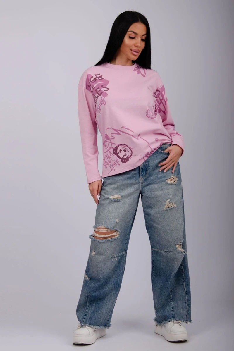Лонгслив Свобода (розовый)