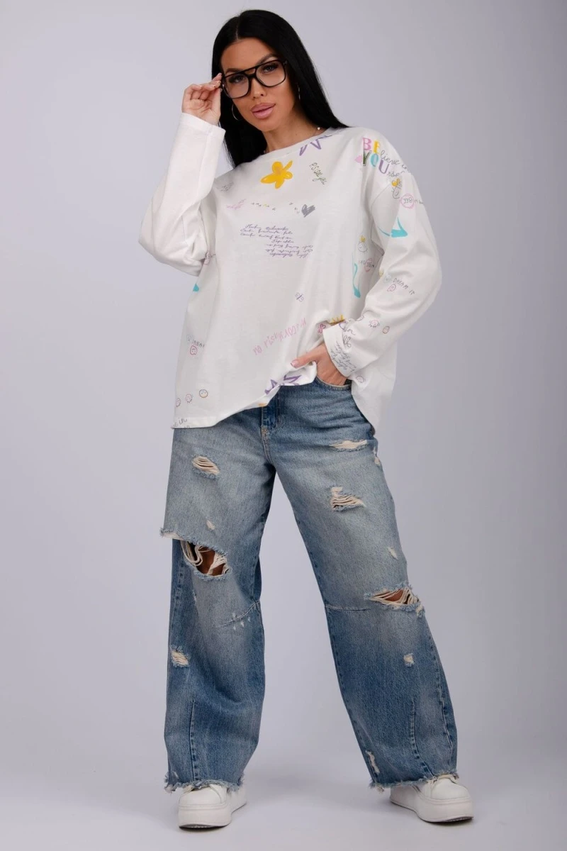 Лонгслив Свобода (молоко)