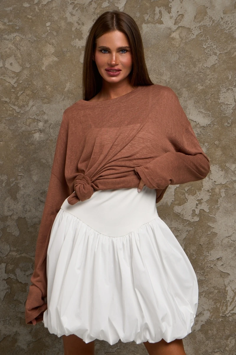 Лонгслив Флам (коричневый)