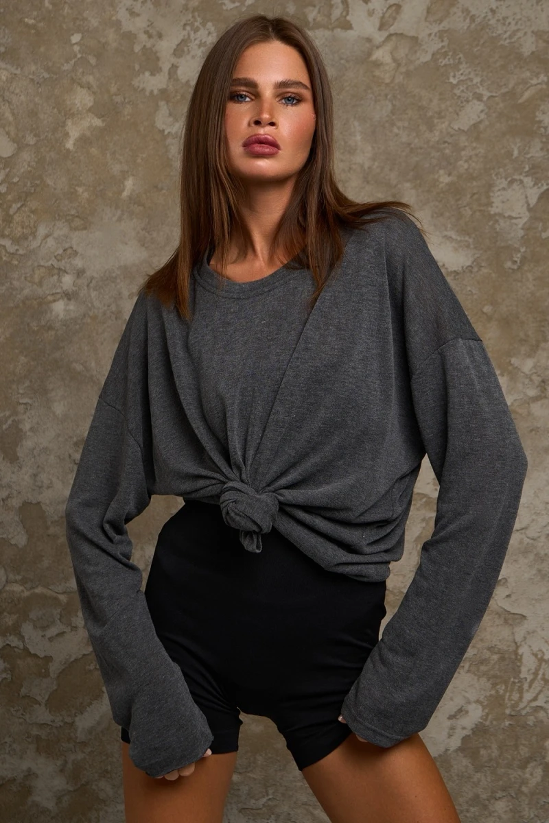 Лонгслив Флам (графит)