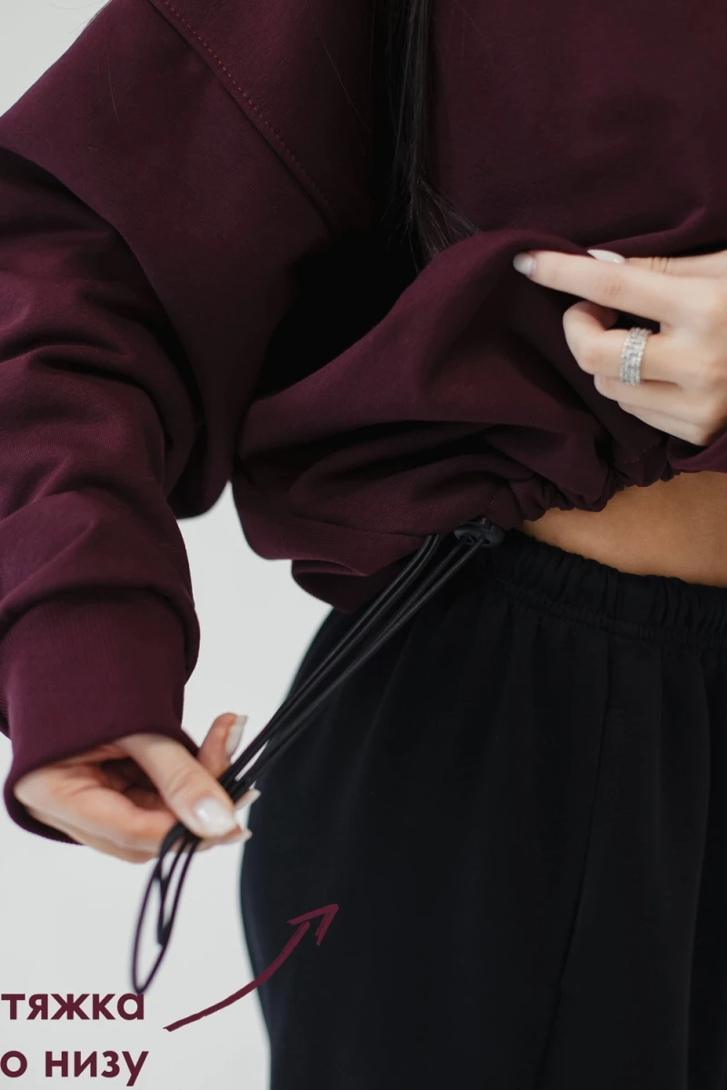 Худи оверсайз (бордовый)