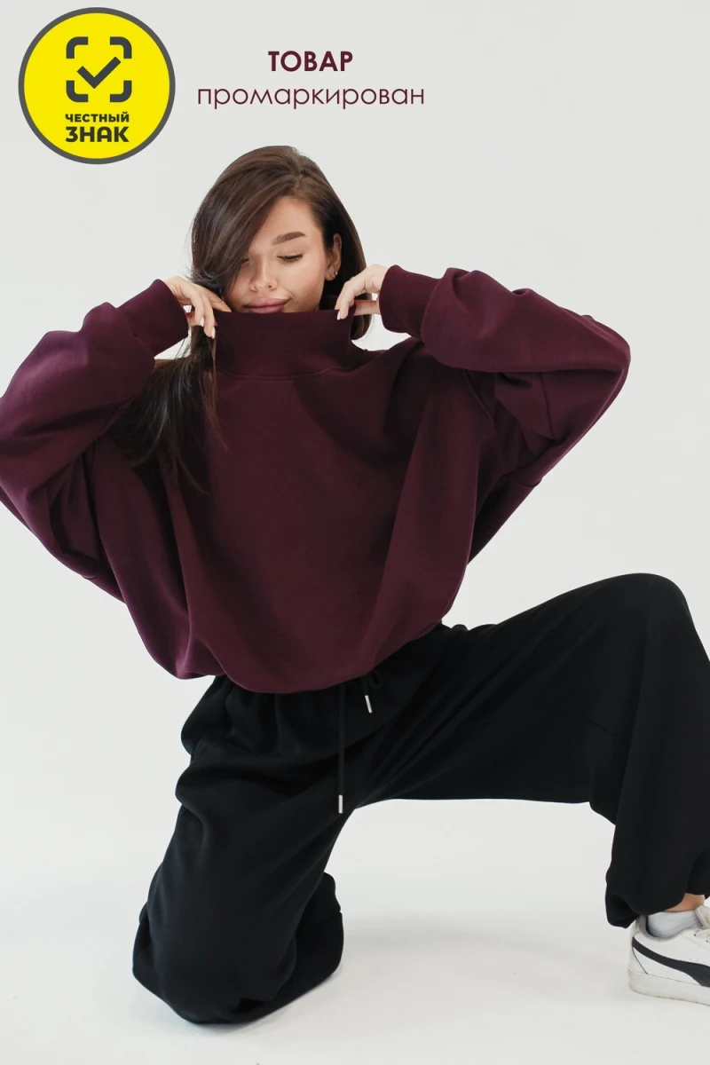 Худи оверсайз (бордовый)