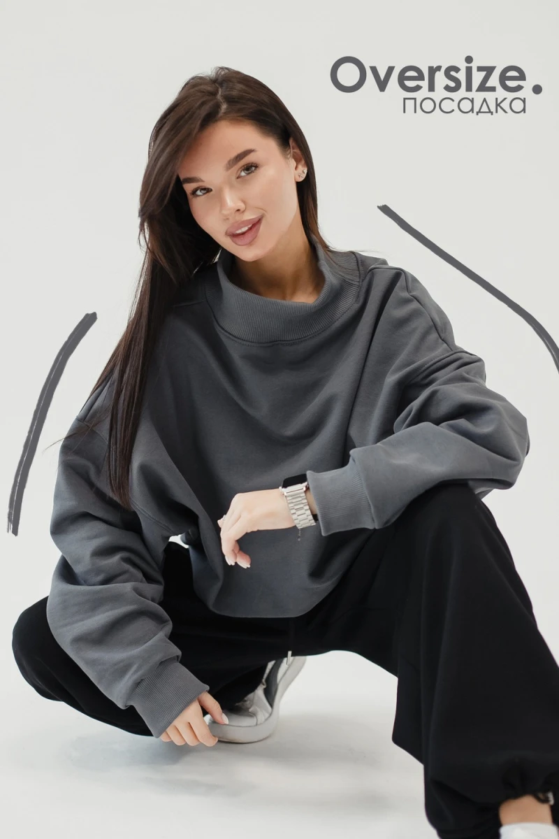 Худи оверсайз (серый)