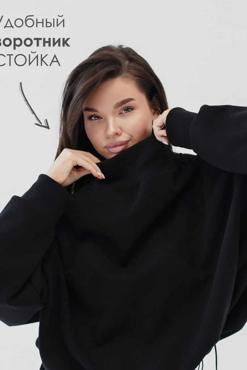 Худи оверсайз (черный)