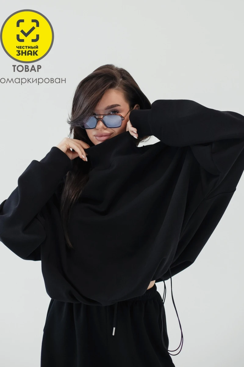 Худи оверсайз (черный)