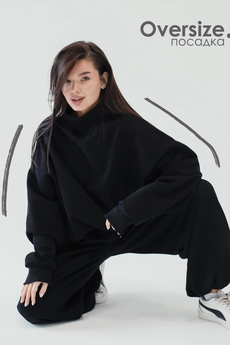 Худи оверсайз (черный)