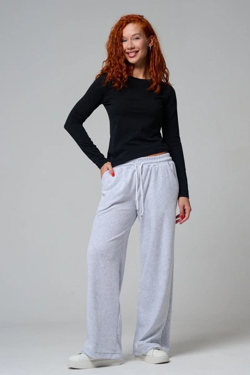 Брюки 67190 (серый меланж)