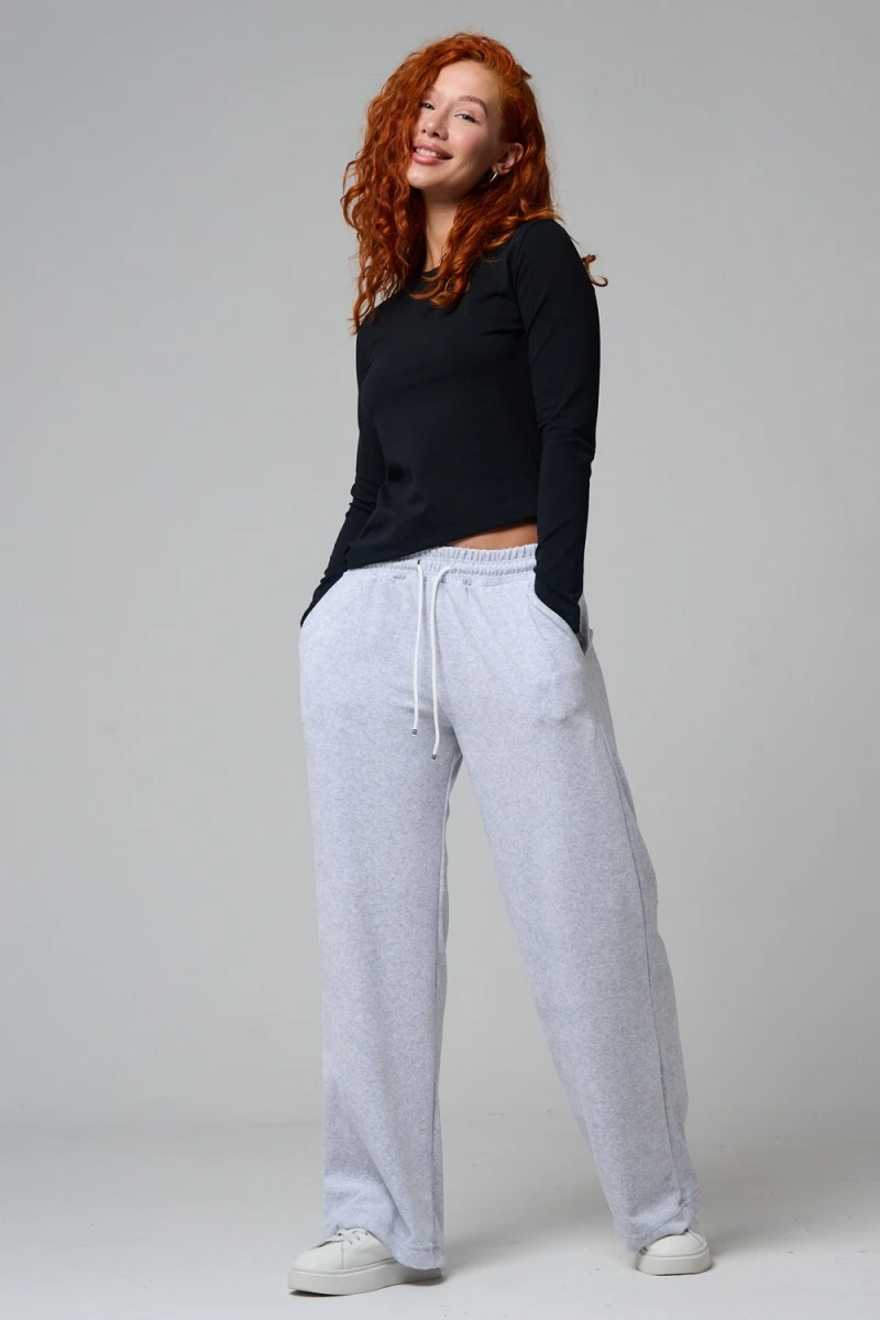 Брюки 67190 (серый меланж)