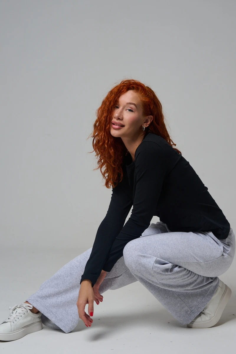 Брюки 67190 (серый меланж)