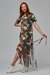 Платье 7480/1 (листья на зеленом)