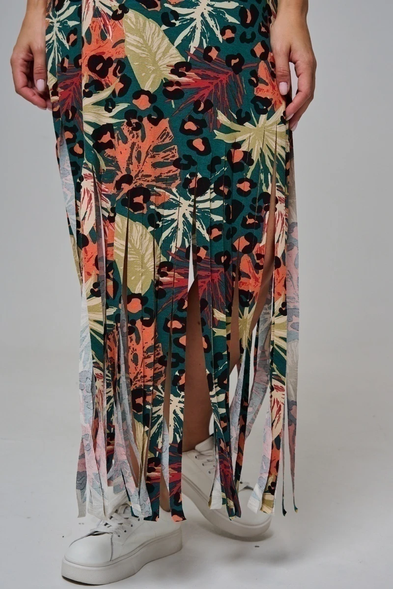 Платье 7480/1 (листья на зеленом)