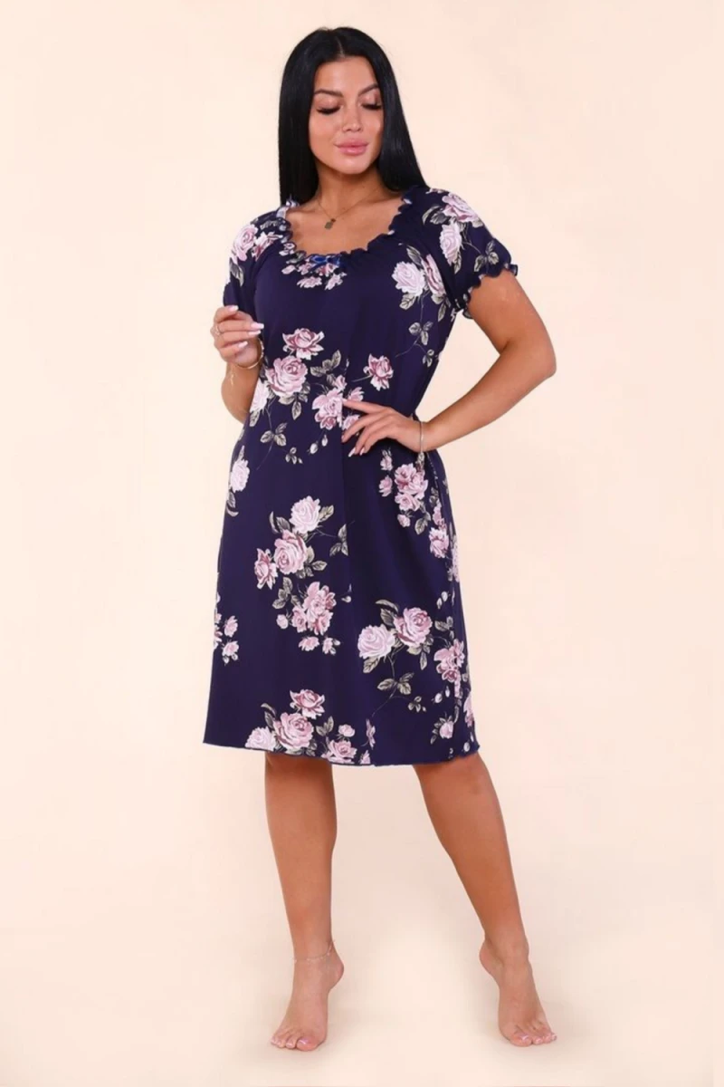 Сорочка из вискозы 916 (темно-синий)