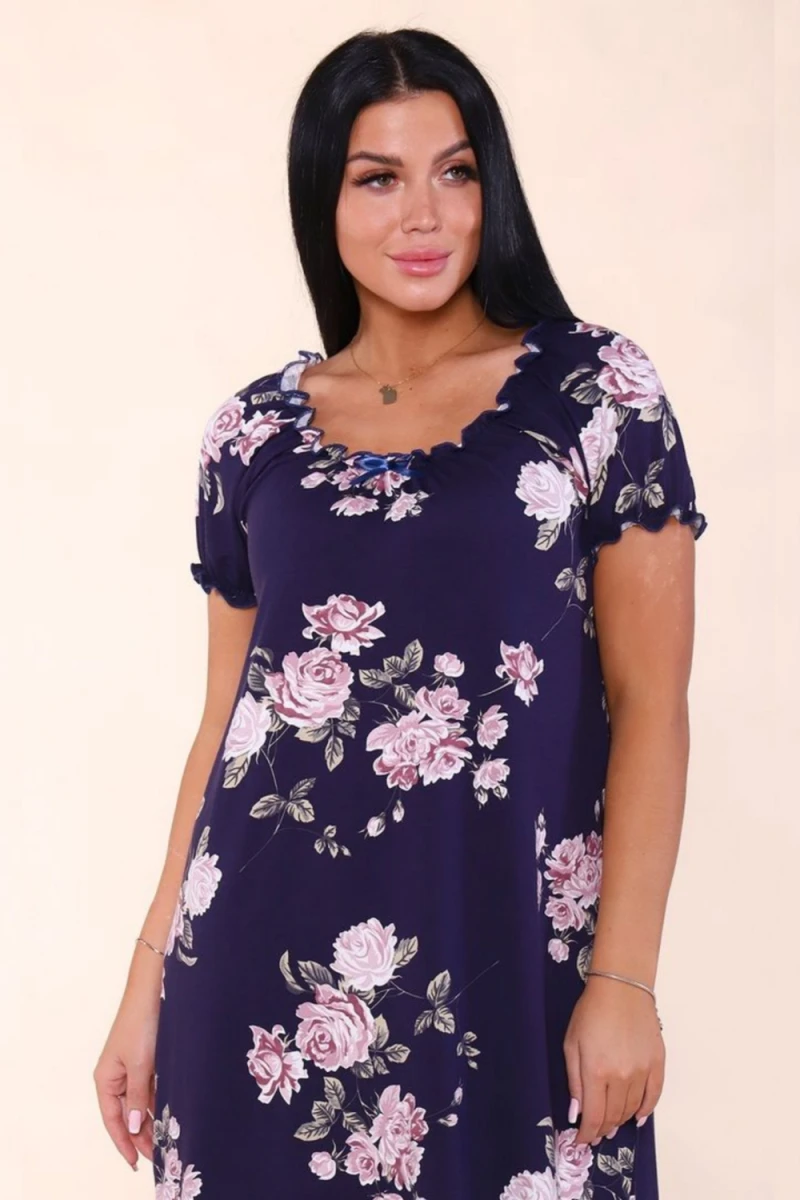 Сорочка из вискозы 916 (темно-синий)