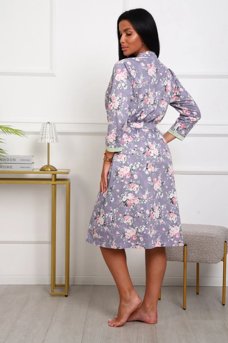 Пеньюар с сорочкой 1089 (сиреневый)