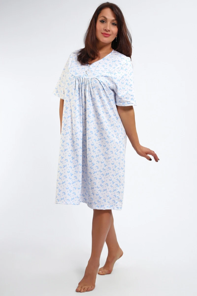 Сорочка 88126 (бабочки на белом)